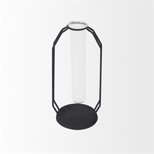 Pemberly Row 4.3Lx3.9Wx9.6H Metal And Glass Decorative Accent in Black