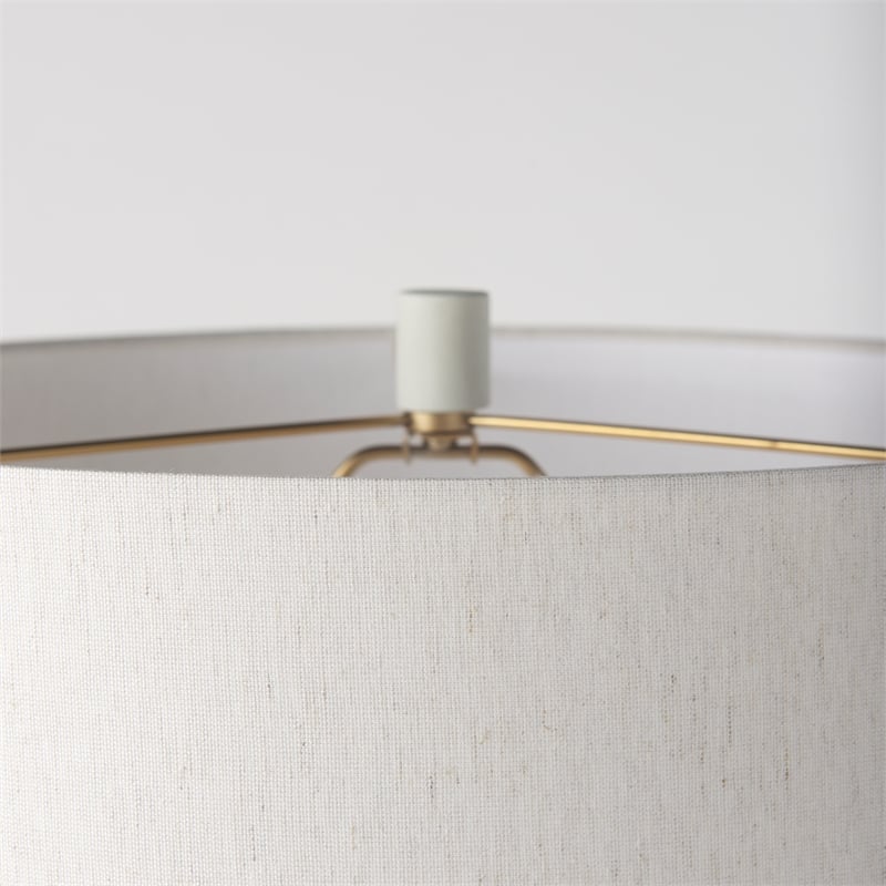 Pemberly Row 18Lx18Wx30.75H Light Base with Cream Shade Table Lamp