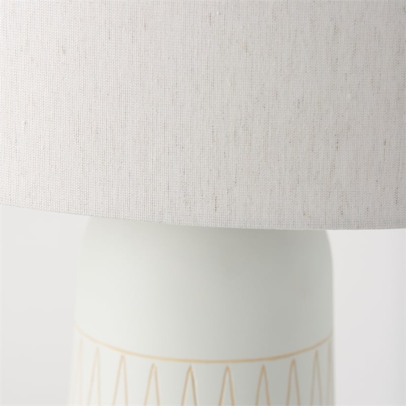 Pemberly Row 18Lx18Wx30.75H Light Base with Cream Shade Table Lamp