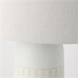 Pemberly Row 18Lx18Wx30.75H Light Base with Cream Shade Table Lamp