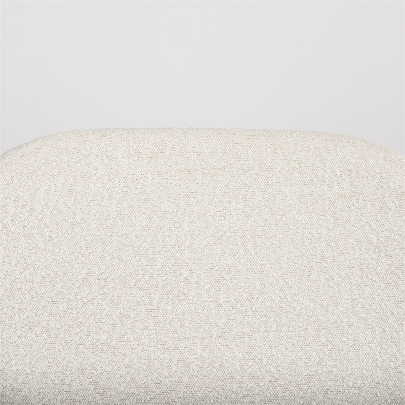 Pemberly Row Cream Boucle with Black Metal Upholstered Accent Chair