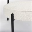Pemberly Row Cream Boucle with Black Metal Upholstered Accent Chair