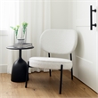 Pemberly Row Cream Boucle with Black Metal Upholstered Accent Chair