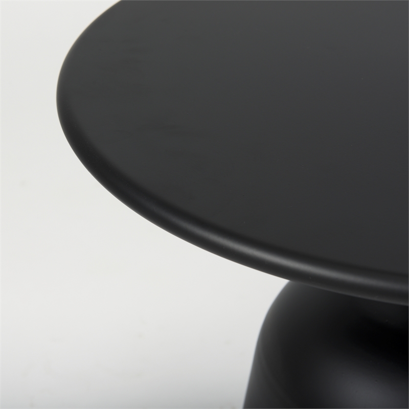Pemberly Row 19.7Lx19.7Wx14.8H Metal Matte Black Accent Table