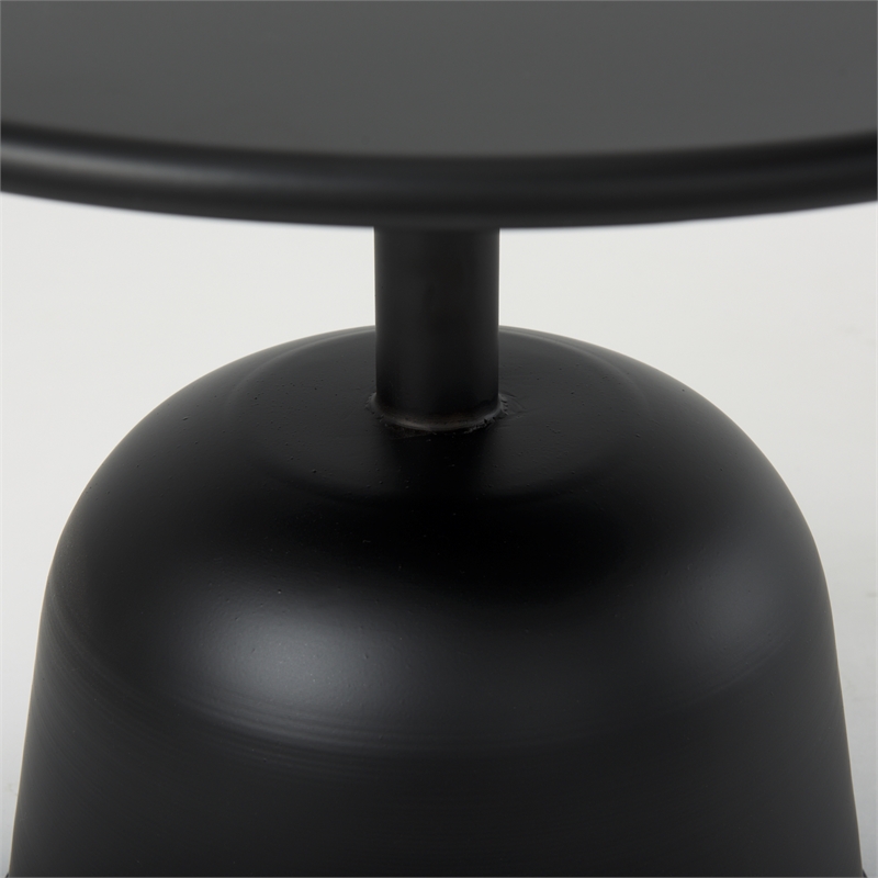 Pemberly Row 19.7Lx19.7Wx14.8H Metal Matte Black Accent Table