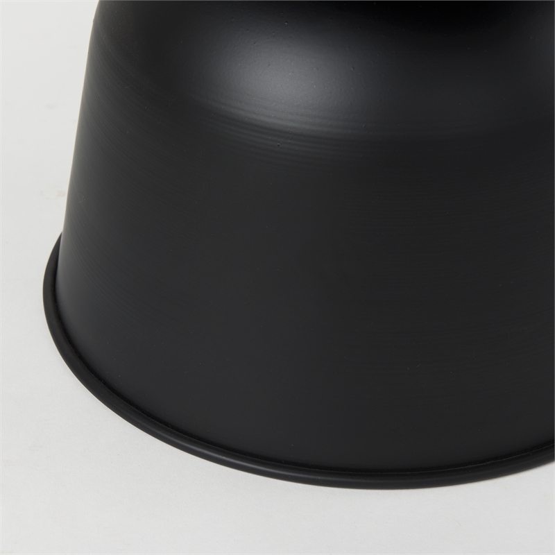 Pemberly Row 19.7Lx19.7Wx14.8H Metal Matte Black Accent Table