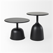 Pemberly Row 19.7Lx19.7Wx14.8H Metal Matte Black Accent Table