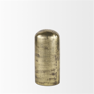 Pemberly Row Contemporary Tall Brass Finished Aluminum Metal Ornament