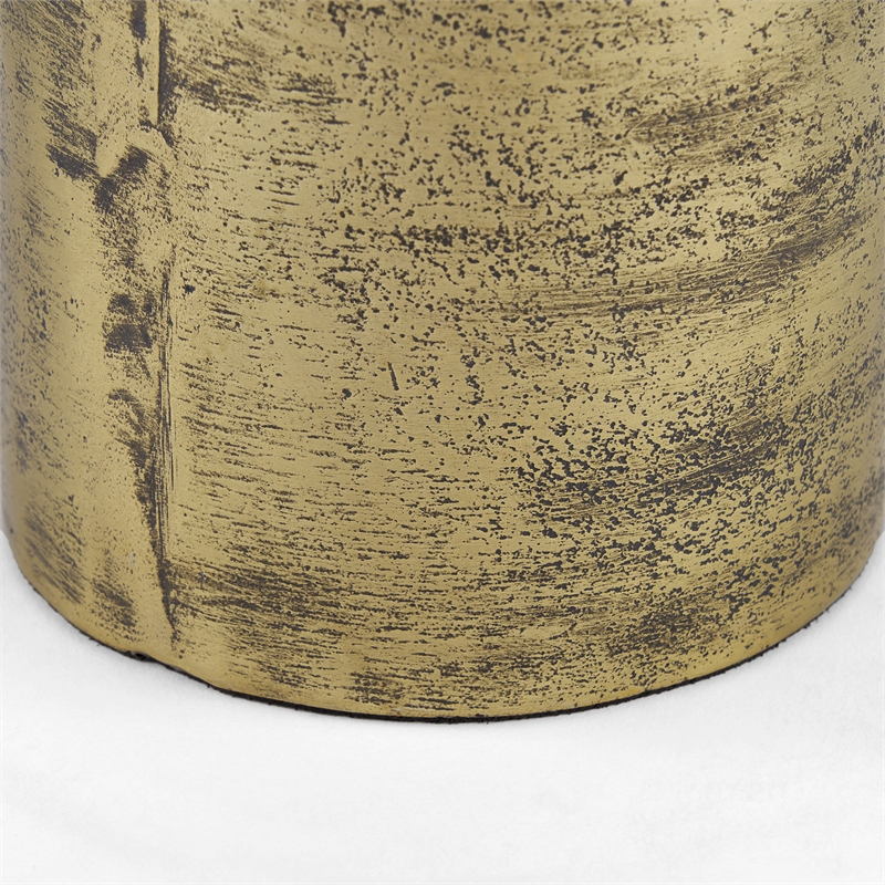 Pemberly Row Contemporary Tall Brass Finished Aluminum Metal Ornament