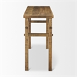 Pemberly Row Contemporary Small Brown Wood Console Table in Brown
