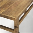 Pemberly Row Contemporary Small Brown Wood Console Table in Brown