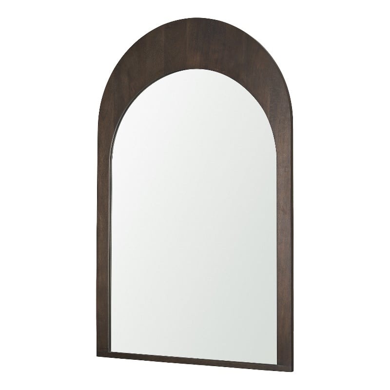 Pemberly Row Modern / Contemporary Dark Brown Medium Arched Mirror