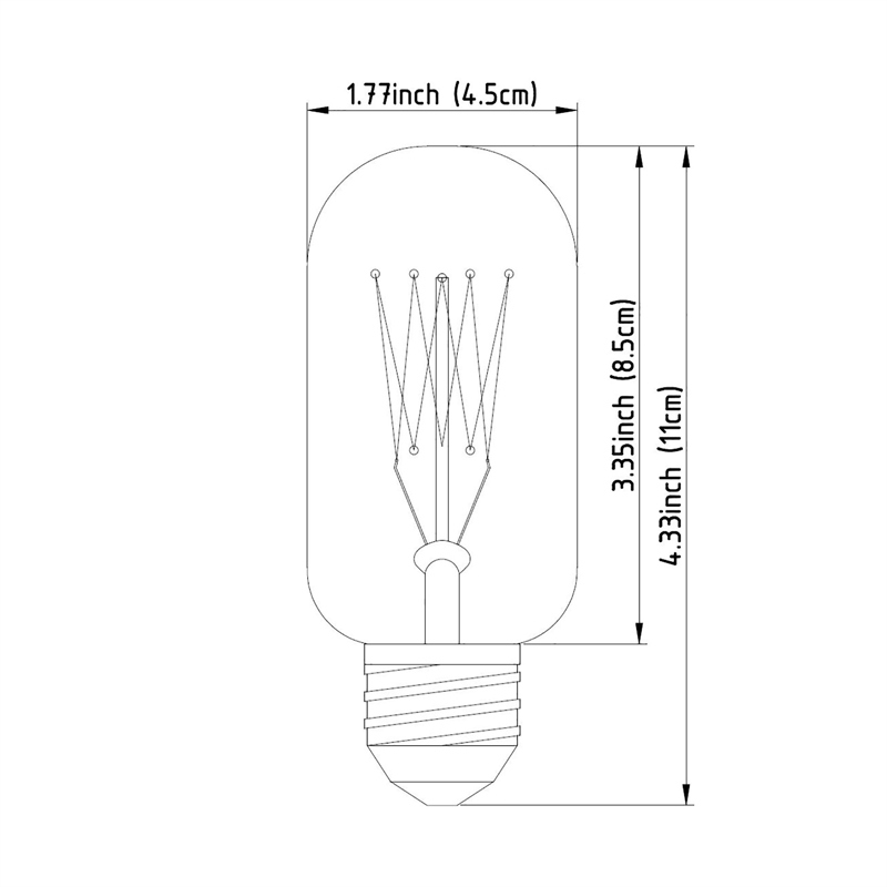 Pemberly Row Contemporary Filament E26 40W 4.2