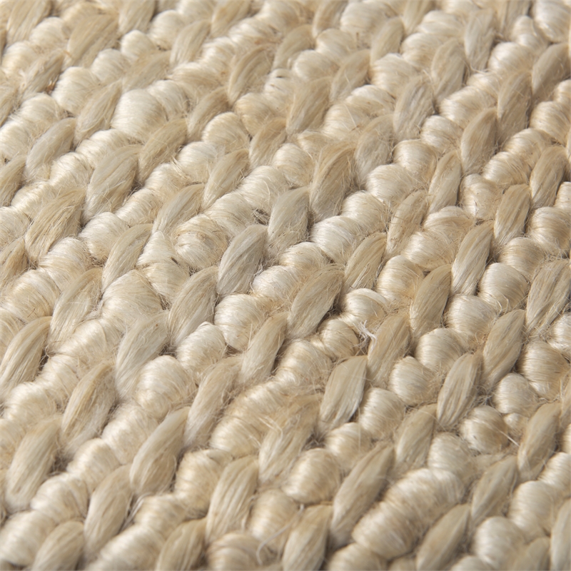 Pemberly Row 8X10 Handwoven Hemp Area Rug in Natural Golden Hue Yellow