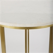 Pemberly Row Modern / Contemporary Marble & Gold Metal Bistro Table