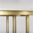 Pemberly Row Modern / Contemporary Marble & Gold Metal Bistro Table