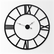 Pemberly Row Contemporary 42Lx2Wx42H Black Iron Round Wall Clock