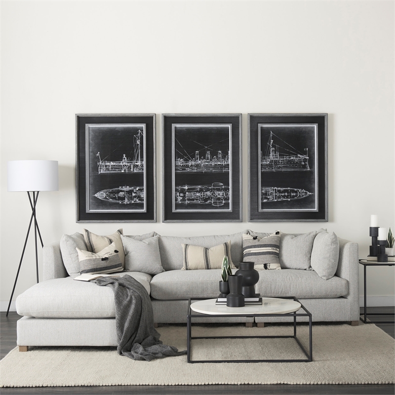 Pemberly Row Round White Marble Top with Black Metal Frame Side Table