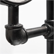 Pemberly Row Contemporary Black Iron Pipe Three Face Floor Clock