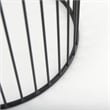 Pemberly Row Set of 2 Round Black Metal with Glass Accent Tables
