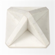 Pemberly Row Contemporary 5.5 Lx5.5 Wx8.5 H White Marble Decor Stand
