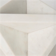 Pemberly Row Contemporary 5.5 Lx5.5 Wx8.5 H White Marble Decor Stand