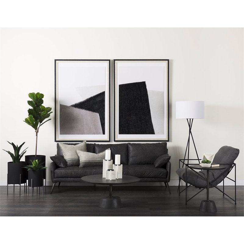 Pemberly Row Contemporary 5.5 Lx5.5 Wx8.5 H White Marble Decor Stand