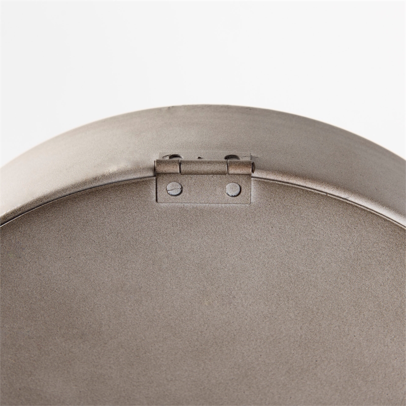 Pemberly Row Modern / Contemporary Matte Gray Metal Table Clock