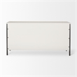 Pemberly Row White Fir Veneer with Gray Metal 6-Drawer Sideboard