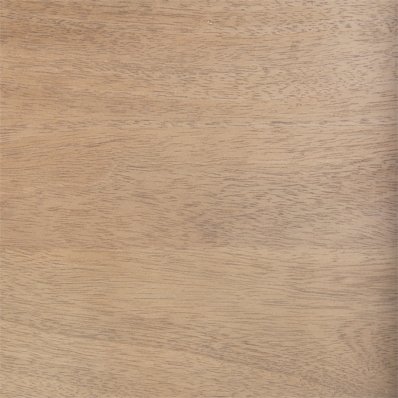 Pemberly Row Beige Wood with Black Metal Frame 2 Drawer Console Table