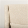 Pemberly Row Contemporary Cream Linen Fabric And Wood Accent Chair