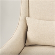 Pemberly Row Contemporary Cream Linen Fabric And Wood Accent Chair