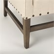Pemberly Row Contemporary Cream Linen Fabric And Wood Accent Chair