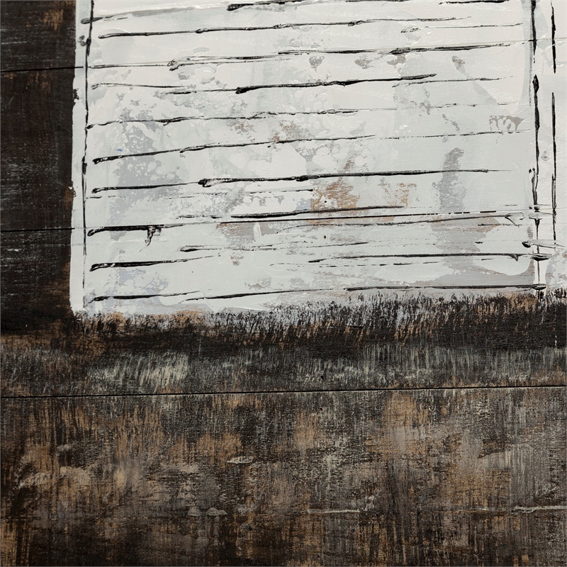 Pemberly Row 42X62 Farmhouse White Barn On Wood Oil Painting