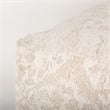 Pemberly Row Modern / Contemporary Large Cream Jacquard Cotton Pouf