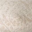 Pemberly Row Modern / Contemporary Large Cream Jacquard Cotton Pouf