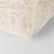 Pemberly Row Modern / Contemporary Large Cream Jacquard Cotton Pouf