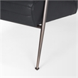 Pemberly Row Black Leather with Black Metal Frame Accent Chair