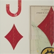 Pemberly Row Jack Of Diamonds Glass Framed Print Art in Black Faux Wood Frame