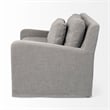 Pemberly Row Contemporary Flint Gray Slipcover Upholstered Arm Chair
