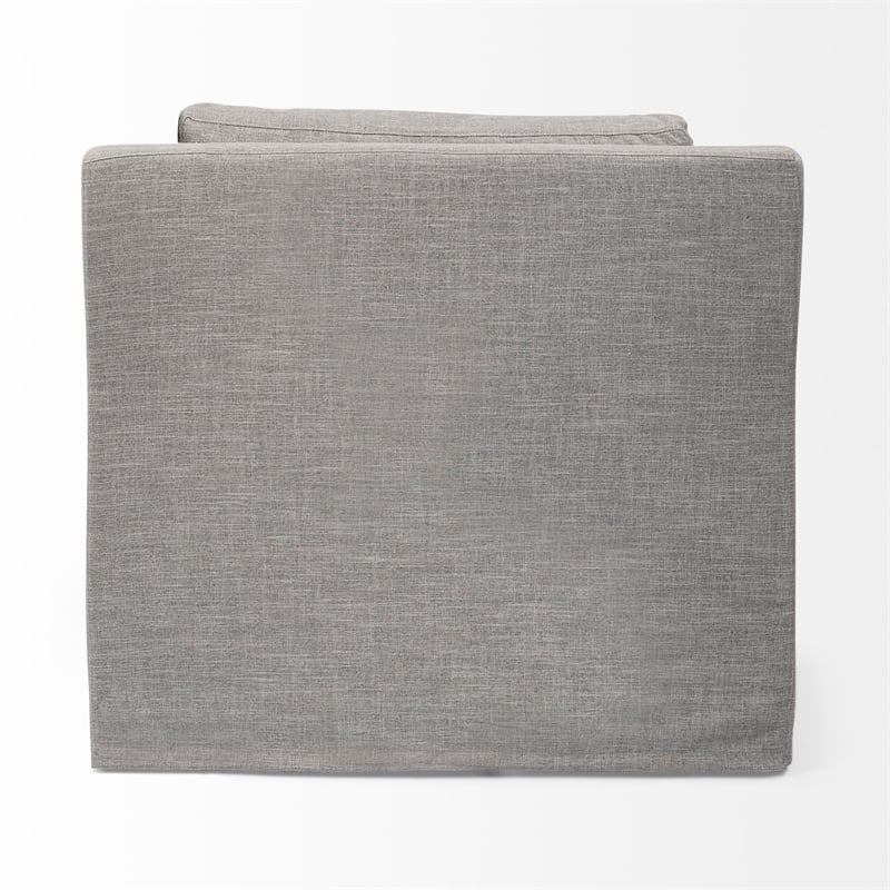 Pemberly Row Contemporary Flint Gray Slipcover Upholstered Arm Chair
