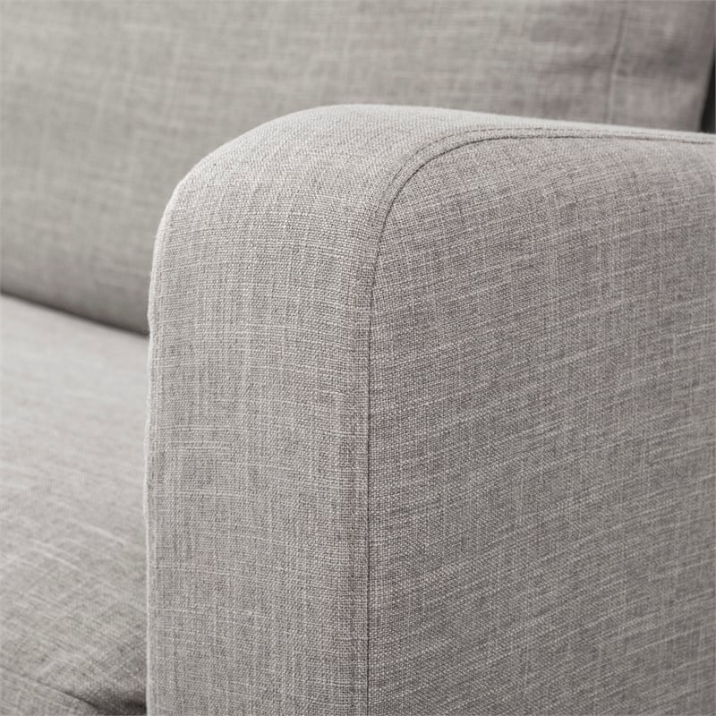 Pemberly Row Contemporary Flint Gray Slipcover Upholstered Arm Chair