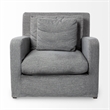 Pemberly Row Contemporary Gray Slipcover Upholstered Arm Chair