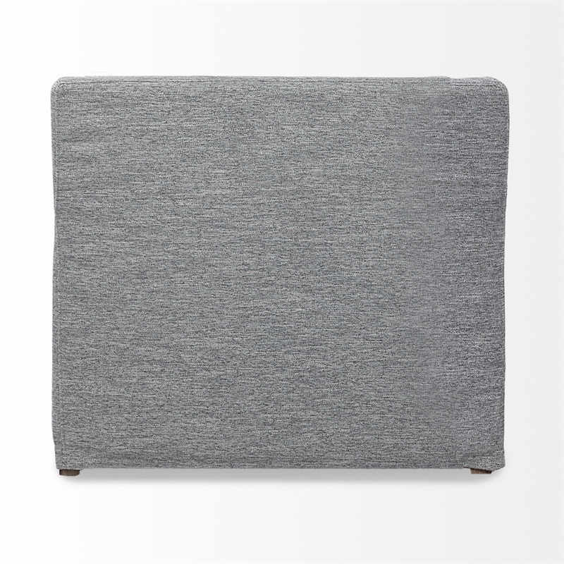 Pemberly Row Contemporary Gray Slipcover Upholstered Arm Chair