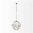Pemberly Row 36Lx36Wx38H Gold Metal Globe Six Bulb Chandelier
