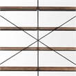Pemberly Row Medium Brown Wood And Iron Five Tray Shelf Shelving Unit