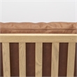 Pemberly Row Cognac Leather with Light Brown Wood Frame Accent Chair
