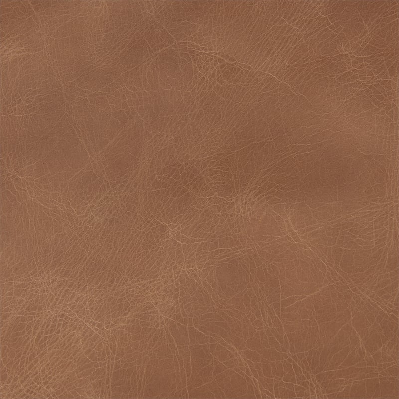 Pemberly Row Cognac Leather with Light Brown Wood Frame Accent Chair