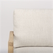 Pemberly Row Cream Fabric with Light Brown Wood Accent Chair