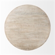 Pemberly Row 48Lx48Wx16H Round Blonde Wood Coffee Table in Beige
